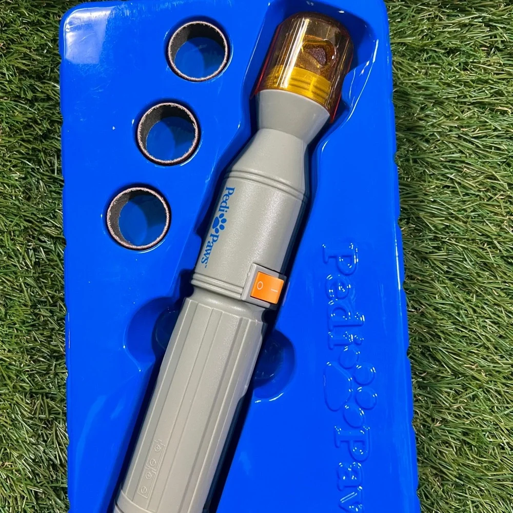 Pedi Paws Dog Nail Grinder Professional Style Dog Grooming Uses Filing Wheels